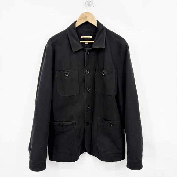 John Varvatos Chore Jacket Mens Medium Field Utility Shirt Cotton Workwear Coat - Picture 1 of 8